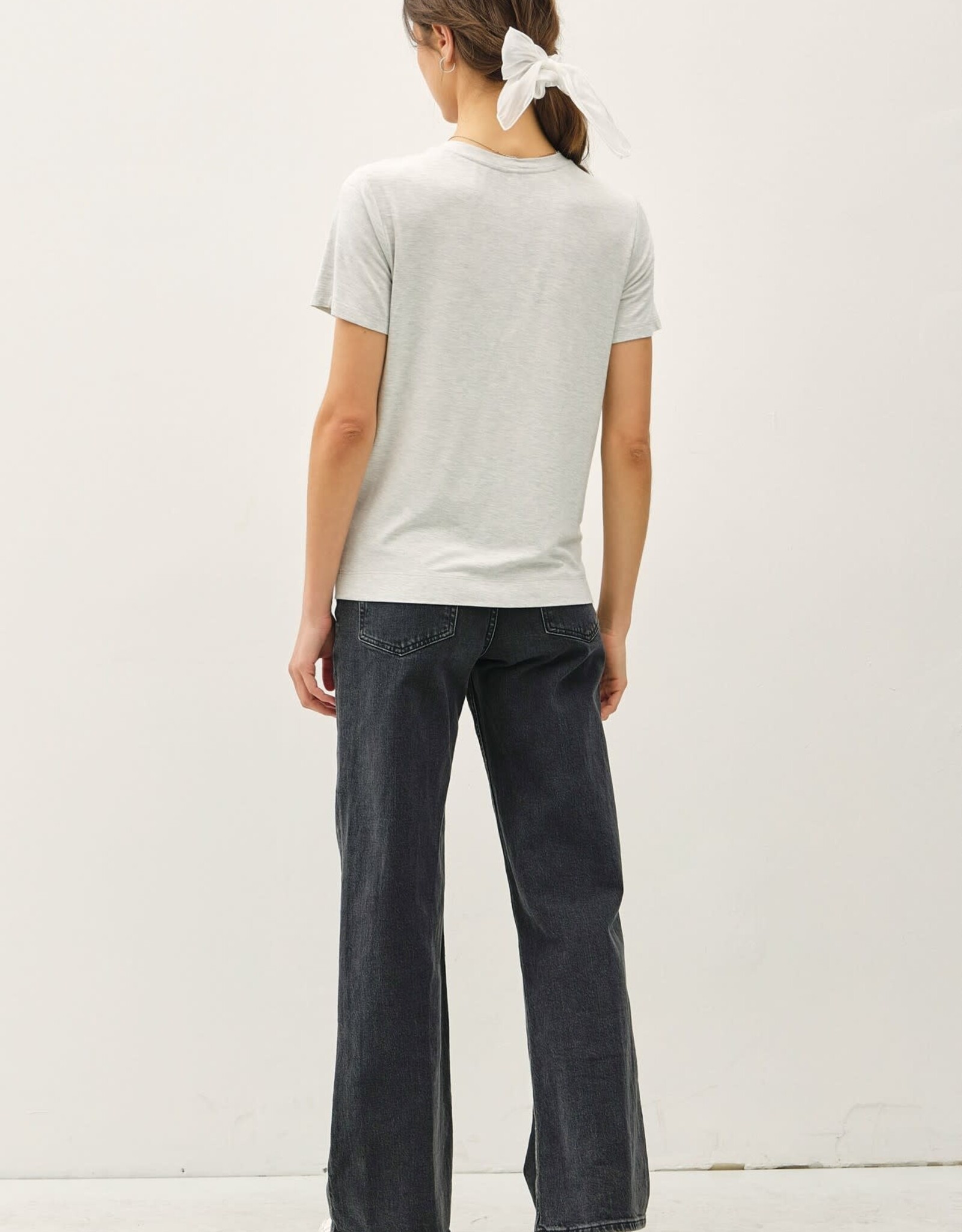 Miss Bliss BC Bamboo/modal Basic Round Neck T Shirt-H Grey