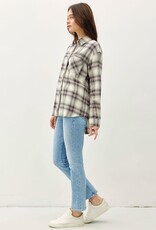 Miss Bliss BC Oversized Cotton Flannel Shirt-Jade