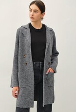 Miss Bliss BC Open Basic Sweater Coat W pocket-Charc