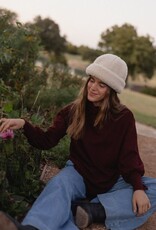 Miss Bliss ISL Cotton Glitz Ls Sweater-Burgundy