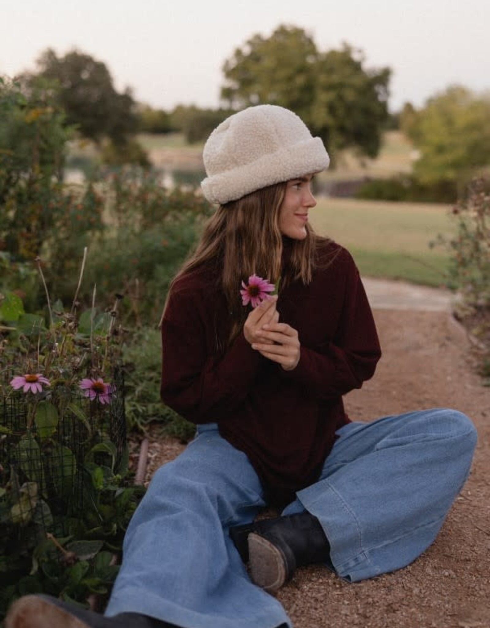 Miss Bliss ISL Cotton Glitz Ls Sweater-Burgundy