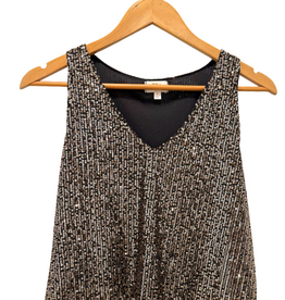 Miss Bliss Star Sequin Top-Black/Gold
