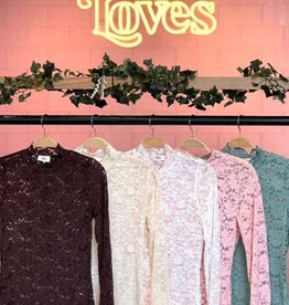 Miss Bliss Hanoi Lace LS Top-White