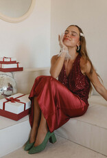 Miss Bliss ILS Shining Star Sequin Top-Red