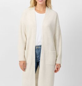 Miss Bliss Its Back! Dreamers Long Knit Cardi-Ivory
