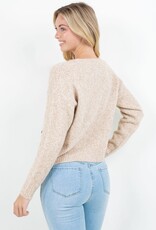 Miss Bliss Dream Prancing Horse Cardigan-Taupe