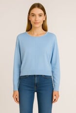 Miss Bliss Dream Seam Front Round Neck Pullover-Glacier