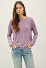 Miss Bliss BC Lightweight Drop Sdr Rib Knit Sweater Top-Iris