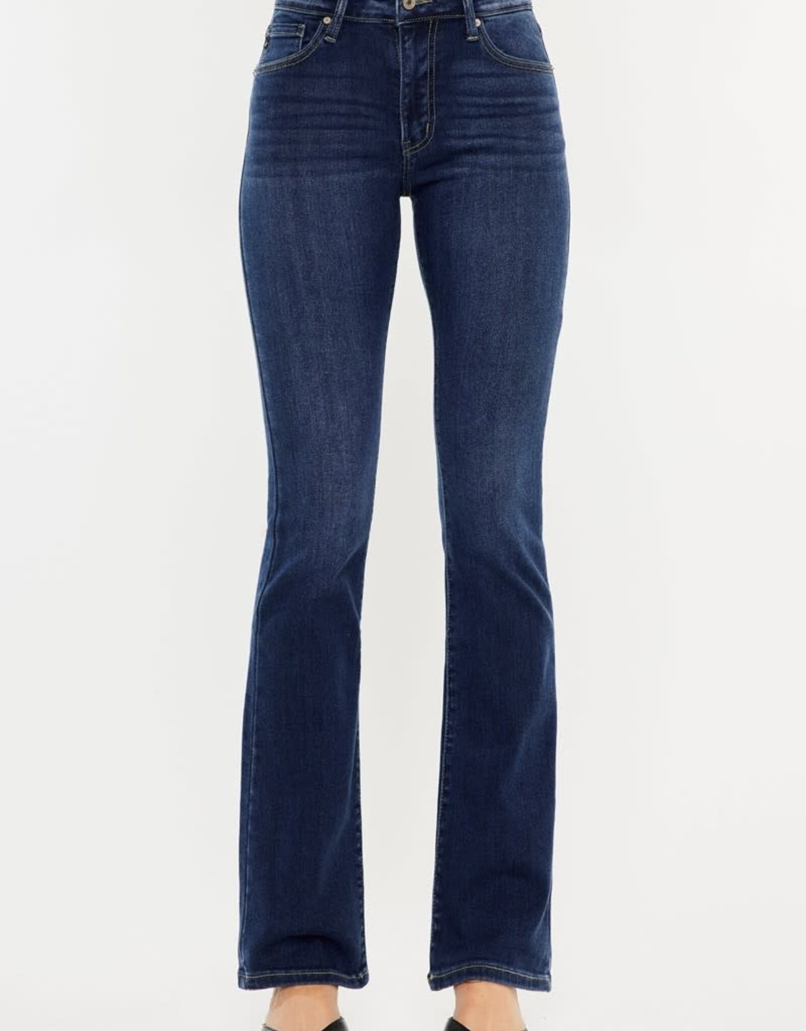 Miss Bliss KC High Rise Bootcut Jeans-Dark Wash