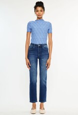 Miss Bliss KC High Rise Slim Straight Stretch Jeans-Dark Wash