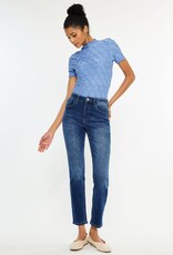 Miss Bliss KC High Rise Slim Straight Stretch Jeans-Dark Wash