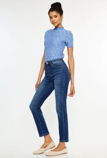 Miss Bliss KC High Rise Slim Straight Stretch Jeans-Dark Wash