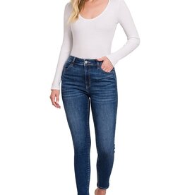 Miss Bliss Zen High Waist Skinny Jegging Jeans-Dark Denim