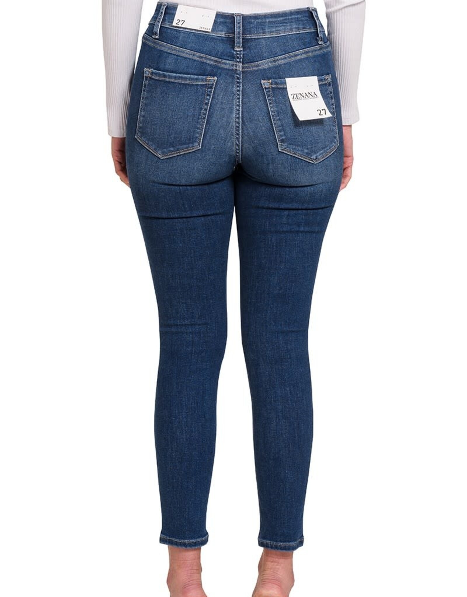 Miss Bliss Zen High Waist Skinny Jegging Jeans-Dark Denim