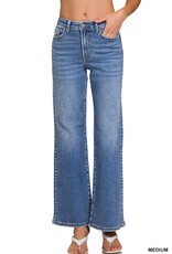 Miss Bliss Zen Medium Wash Wide Leg Denim Jeans-Medium
