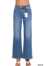 Miss Bliss Zen Medium Wash Wide Leg Denim Jeans-Medium