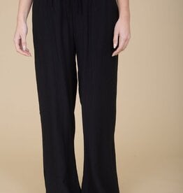Miss Bliss Elastic Waist Lounge Pants-Black