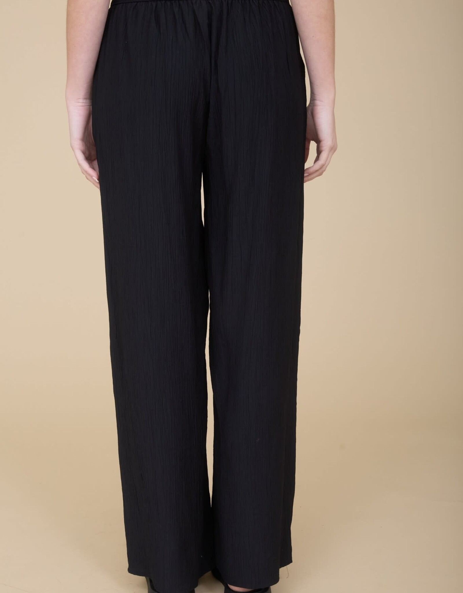 Miss Bliss Workshop Elastic Waist Lounge Pants-Black