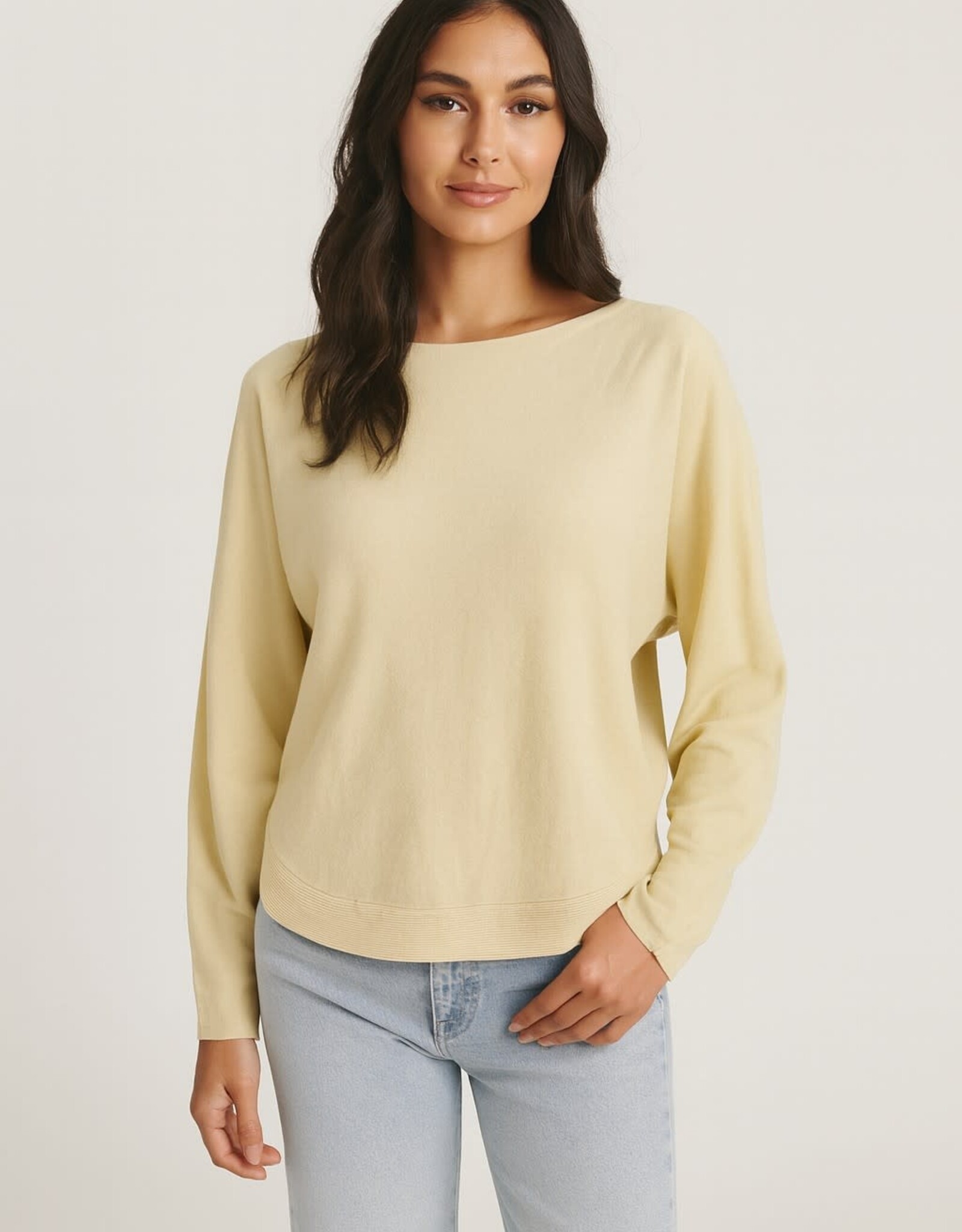 Miss Bliss Dream Straight Neck Pullover- H Vanilla