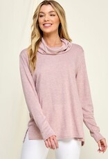 Miss Bliss CC Light Weight Cowl Neck-Light Pink