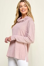 Miss Bliss CC Light Weight Cowl Neck-Light Pink