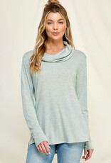 Miss Bliss CC Light Weight Cowl Neck-Sage