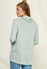 Miss Bliss CC Light Weight Cowl Neck-Sage