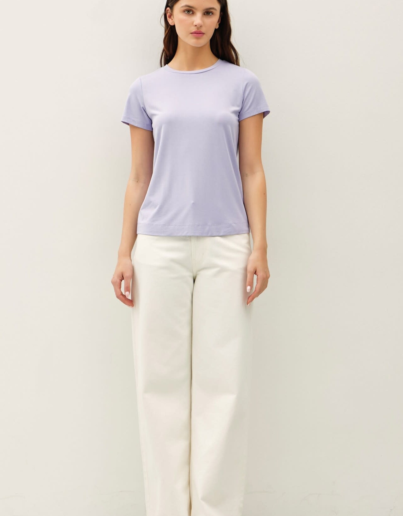 Miss Bliss BC Bamboo/Modal Basic Ro Nck T Shirt-Lt Peri W