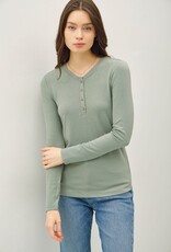 Miss Bliss BC Ultra Soft Basic LS Henley Top-Avocodo