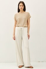 Miss Bliss BC Linen Blend Wide Leg Pants-Natural