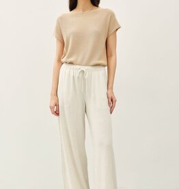Miss Bliss Linen Blend Wide Leg Pants-Natural