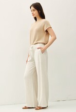 Miss Bliss BC Linen Blend Wide Leg Pants-Natural