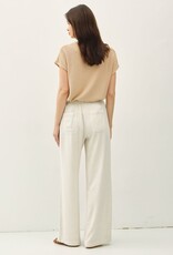 Miss Bliss BC Linen Blend Wide Leg Pants-Natural