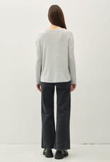 Miss Bliss BC Buttery Soft Hacci Henley Top- H Grey