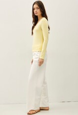 Miss Bliss BC Soft Jersey U Scoop Neck Ls Top-Yellow