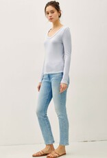 Miss Bliss BC Soft Jersey U Scoop Neck Ls Top-BB Blue