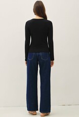 Miss Bliss BC Soft Jersey U Scoop Neck Ls Top-Black