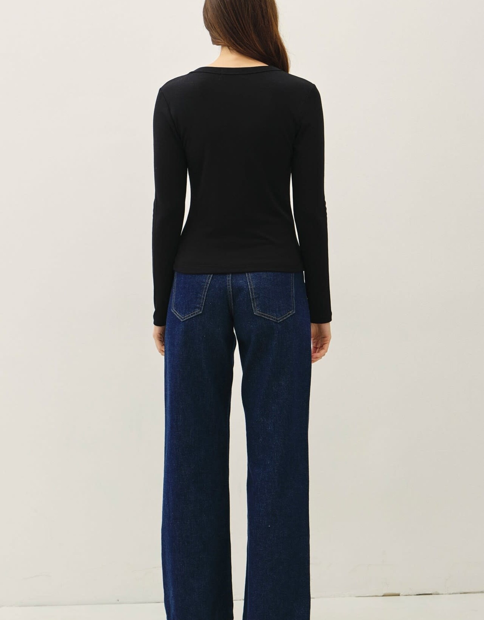 Miss Bliss BC Soft Jersey U Scoop Neck Ls Top-Black