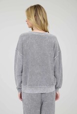Miss Bliss Blu Mom Club Graphic Washed LS Rib Knit-Grey