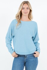 Miss Bliss Dream Straight Neck Pullover- H Electric Blue
