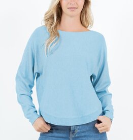 Miss Bliss Dream Straight Neck Pullover- H Electric Blue