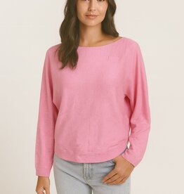 Miss Bliss Dream Boatneck Pullover Sweater-H Strawberry