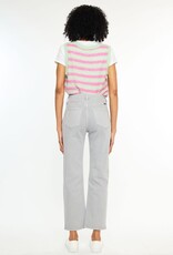 Miss Bliss KC Ultra High Rise 90's Straight Jeans-Grey