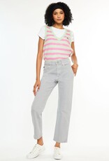 Miss Bliss KC Ultra High Rise 90's Straight Jeans-Grey