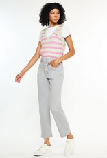 Miss Bliss KC Ultra High Rise 90's Straight Jeans-Grey