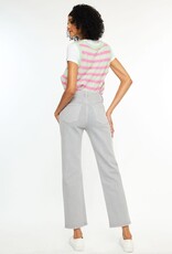 Miss Bliss KC Ultra High Rise 90's Straight Jeans-Grey