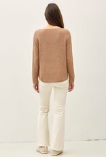 Miss Bliss BC Lightweight Drop Sdr Rib Knit Sweater Top- Coco