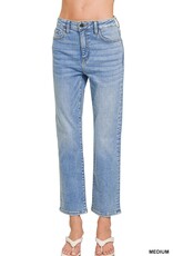 Miss Bliss Zen Cropped 5 Pockets Basic Denim-Med Wash