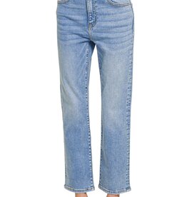 Miss Bliss Zen Cropped 5 Pockets Basic Denim-Med Wash