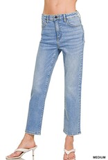 Miss Bliss Zen Cropped 5 Pockets Basic Denim-Med Wash